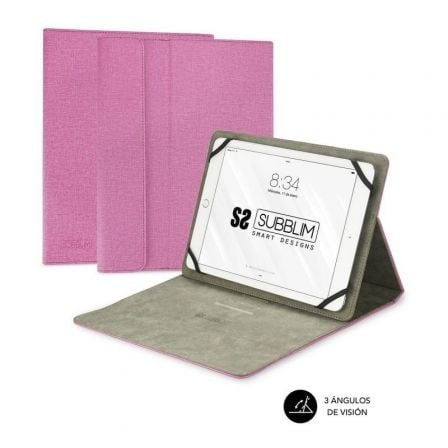 art_sub-funda20cut-1ct003_1.jpg Funda Subblim Clever Stand para Tablets de 9.6"-11"/ Rosa - Imagen 1
