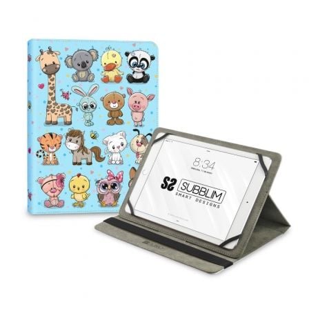 art_sub-funda20cut-4tc015_1.jpg Funda Subblim Trendy Case Animals para Tablets de 9.6"-11" - Imagen 1