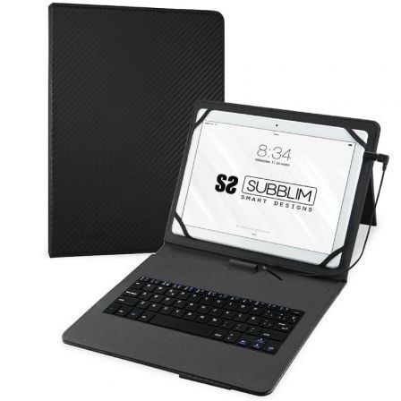 art_sub-funda20kt1-usb001_1.jpg Funda con Teclado Subblim Keytab Pro USB para Tablets de 10.1"-11"/ Negra - Imagen 1