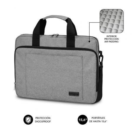 art_sub-mal20lb-4aplb10_1.jpg Maletín Subblim Air Padding Laptop Bag para Portátiles hasta 15.6"/ Cinta para Trolley/ Gris - Imagen 1