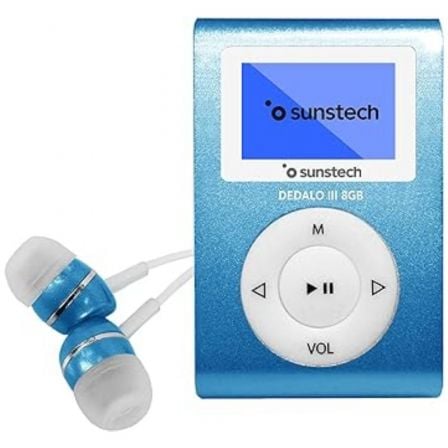 art_sun-mp320dedaloiii208gb20bl_1.jpg Reproductor MP3 Sunstech Dedalo III/ 8GB/ Radio FM/ Azul - Imagen 1