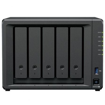 art_syn-nas20ds152520plus_1.jpg NAS Synology Diskstation DS1525+/ 5 Bahías 3.5"- 2.5"/ 8GB DDR4/ Formato Torre - Imagen 1