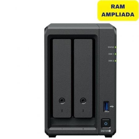 art_syn-nas20ds72520plus2016gb_1.jpg NAS Synology Diskstation DS725+/ 2 Bahías 3.5"- 2.5"/ 16GB DDR4/ Formato Torre - Imagen 1
