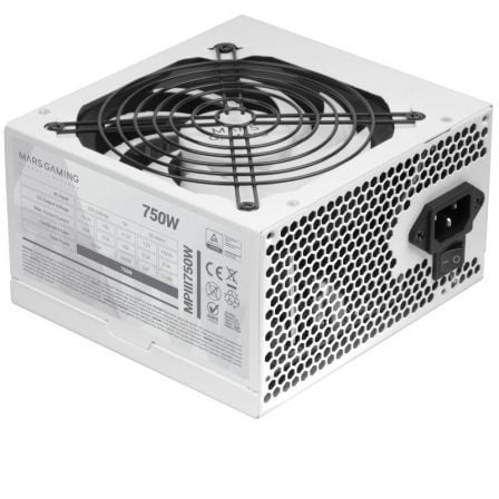 art_tac-fuente20mpiii750w_1.jpg Fuente de Alimentación Mars Gaming MPIII750W/ 750W/ Ventilador 12cm/ Blanca - Imagen 1