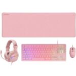 Pack Gaming Mars Gaming MCP-RGB3P/ Teclado RGB + Ratón Óptico + Alfombrilla XXL + Auriculares