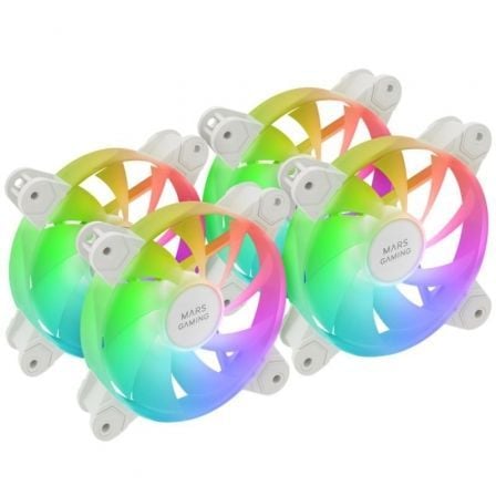 art_tac-ref20mf-4a20wh_1.jpg Pack 3 Ventiladores Mars Gaming MF-4A/ 12cm/ ARGB/ Blanco - Imagen 1