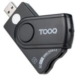 Lector de DNI, Tarjetas Inteligentes, SD y MicroSD TooQ TQR-3012B/ USB 2.0/ Negro
