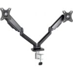 Soporte de Mesa para 2 Monitores TooQ DB5132TNR-B/ Giratorio/ Inclinable/ hasta 9kg