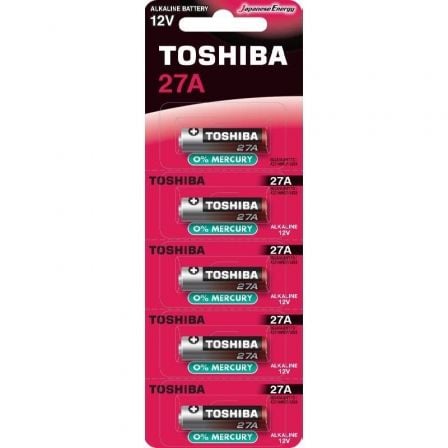 art_tos-pila2027a20bl5_1.jpg Pack de 5 Pilas 12V Toshiba 27A/ 12V/ Alcalinas - Imagen 1