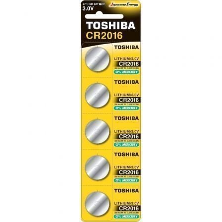 art_tos-pila20cr2016t20bl5_1.jpg Pack de 5 Pilas de Botón Toshiba CR2016/ 3V - Imagen 1