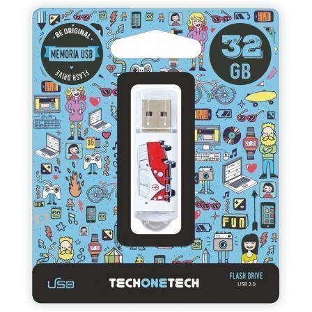 art_tot-camper20van-van2032gb_1.jpg Pendrive 32GB Tech One Tech Camper VAN-VAN USB 2.0 - Imagen 1