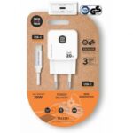 Cargador de Pared Tech One Tech TEC2221/ 1xUSB Tipo-C + Cable USB Tipo-C/ 20W/ Blanco