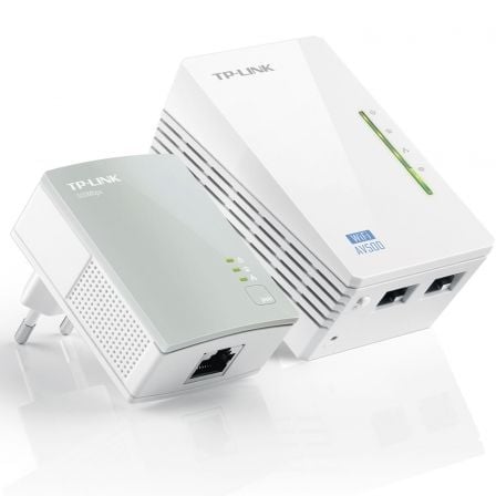 art_tpl-plc20300mb20kit20ext_1.jpg Adaptador Powerline TP-Link WPA4220Kit 500Mbps/ Alcance 300m/ Pack de 2 - Imagen 1