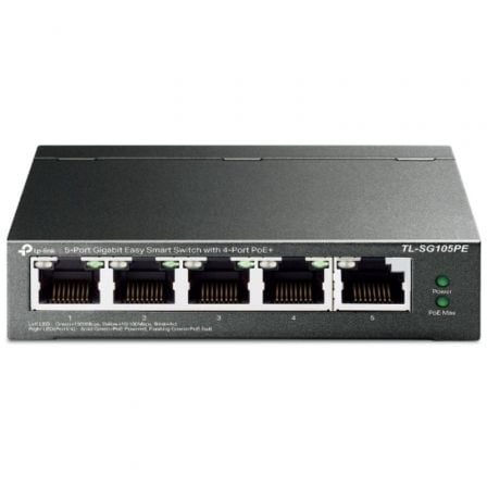 art_tpl-switch20tl-sg105pe_1.jpg Switch TP-Link TL-SG105PE 5 Puertos/ RJ-45 10/100/1000 PoE - Imagen 1