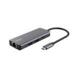 Docking USB Tipo-C Trust Dalyx/ 2xUSB/ 2xUSB Tipo-C/ 1xHDMI 4K/ 1xRJ45/ Gris