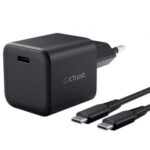 Cargador de Pared GaN Trust Gaming GXT 1258 Switch 2/ 1xUSB Tipo-C/ Incluye Cable USB Tipo-C/ 65W