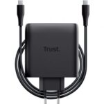 Cargador de Pared GaN Trust Maxo 100W/ 2xUSB Tipo-C/Incluye Cable USB Tipo-C/ 100W