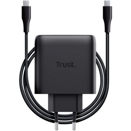 art_tru-carga20maxo2065w20bk20c_1.jpg Cargador de Pared GaN Trust Maxo 65W/ 1xUSB Tipo-C/ Incluye Cable USB Tipo-C/ 65W - Imagen 1