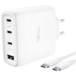 Cargador de Pared GaN Trust Maxo 65W 26068/ 3xUSB Tipo-C/ 1xUSB/ Incluye Cable USB Tipo-C/ 65W