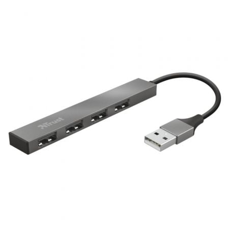 art_tru-hub20usb20halyx_1.jpg Hub USB 2.0 Trust Halyx/ 4xUSB/ Gris - Imagen 1
