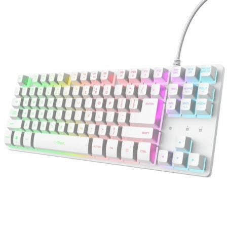 art_tru-tec20gxt2083320thado20wh_1.jpg Teclado Gaming Trust Gaming GXT 833 Thado TKL 25896/ Blanco - Imagen 1