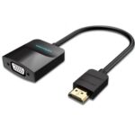 Conversor Vention 42444/ HDMI Macho - VGA Hembra/ Jack 3.5 Hembra/ 15cm/ Negro