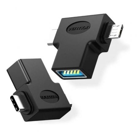 art_ven-adp20cdib0_1.jpg Adaptador USB 3.0 Vention CDIB0/ USB Tipo-C Macho - MicroUSB Macho - Imagen 1