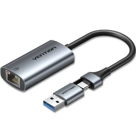 art_ven-adp20cfqhb_1.jpg Adaptador USB/USB Tipo-C - RJ45 Vention CFQHB/ 1000Mbps - Imagen 1
