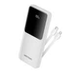 Powerbank 10000mAh Vention FHOW0/ 22.5W/ Blanca/ Incluye Cable USB Tipo-C y Lightning