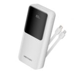 Powerbank 20000mAh Vention FHPW0/ 22.5W/ Blanca/ Incluye Cable USB Tipo-C y Lightning