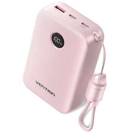 art_ven-bat20fkbp0-c_1.jpg Powerbank 20000mAh Vention FKBP0-C/ 22.5W/ Rosa/ Incluye Cable USB Tipo-C - Imagen 1