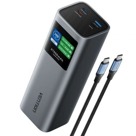 art_ven-bat20fkeh0_1.jpg Powerbank 27000mAh Vention FKEH0/ 140W/ Gris - Imagen 1