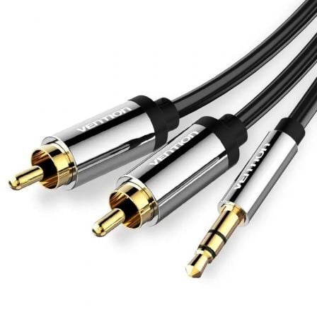 art_ven-cab20bcfbf_1.jpg Cable Estéreo Vention BCFBF/ Jack 3.5 Macho - 2x RCA Macho/ 1m/ Negro - Imagen 1