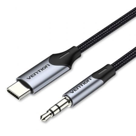 art_ven-cab20bgkhf_1.jpg Cable Conversor Audio Vention BGKHF/ USB Tipo-C Macho - Jack 3.5 Macho/ 1m/ Gris - Imagen 1