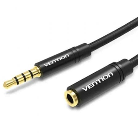 art_ven-cab20bhbbg_1.jpg Cable Estéreo Vention BHBBG/ Jack 3.5 Macho - Jack 3.5 Hembra/ 1.5m/ Negro - Imagen 1