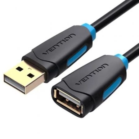 art_ven-cab20cbcbi_1.jpg Cable Alargador USB 2.0 Vention CBCBI/ USB Macho - USB Hembra/ 3m/ Negro - Imagen 1