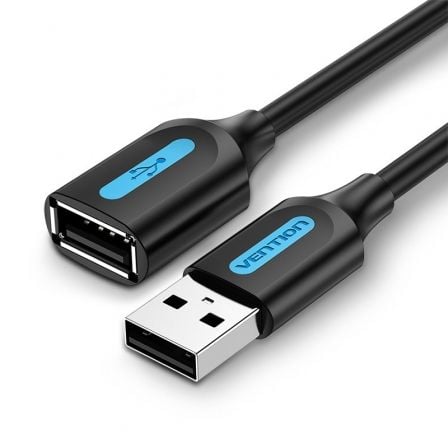 art_ven-cab20cbibf_1.jpg Cable Alargador USB 2.0 Vention CBIBF/ USB Macho - USB Hembra/ 480Mbps/ 1m/ Negro - Imagen 1