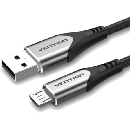 art_ven-cab20coahf_1.jpg Cable USB 2.0 Vention COAHF/ USB Macho - MicroUSB Macho/ Hasta 60W/ 480Mbps/ 1m/ Gris - Imagen 1