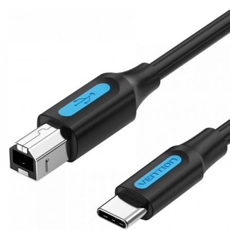 art_ven-cab20cqubf_1.jpg Cable USB 2.0 Impresora Vention CQUBF/ USB Tipo-B Macho - USB Tipo-C Macho/ 480Mbps/ 1m/ Negro - Imagen 1