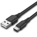 Cable USB 2.0 Tipo-C Vention CTHBD/ USB Tipo-C Macho - USB Macho/ 480Mbps/ 50cm/ Negro