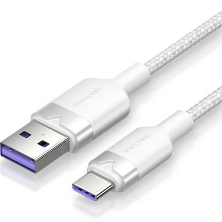 art_ven-cab20ctowh_1.jpg Cable USB 2.0 Tipo-C Vention CTOWF/ USB Tipo-C Macho - USB Macho/ Hasta 100W/ 480Mbps/ 2m/ Blanco - Imagen 1