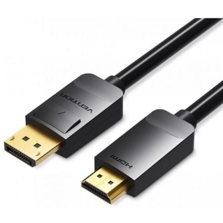 art_ven-cab20hadbi_1.jpg Cable Conversor Vention HADBI/ DisplayPort Macho - HDMI Macho/ 3m/ Negro - Imagen 1