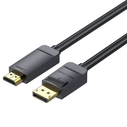 art_ven-cab20hagbg_1.jpg Cable Conversor Vention HAGBG/ DisplayPort Macho - HDMI 4K Macho/ 1.5m/ Negro - Imagen 1