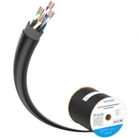 art_ven-cab20ihlb305_1.jpg Bobina de Cable RJ45 UTP Vention IHLB305 Outdoor Patch Cat.6/ 305m/ Negro - Imagen 1