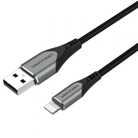 art_ven-cab20labhh_1.jpg Cable USB 2.0 Lightning Vention LABHH/ USB Macho - Lightning Macho/ 2m/ Gris - Imagen 1