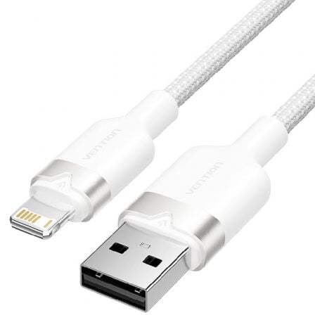 art_ven-cab20lanwh_1.jpg Cable USB Lightning Vention LANWH/ USB Macho - Lightning Macho/ 480Mbps/ 2m/ Blanco - Imagen 1