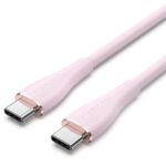 Cable USB 2.0 Tipo-C Vention TAWPF/ USB Tipo-C Macho - USB Tipo-C Macho/ Hasta 100W/ 480Mbps/ 1m/ Rosa