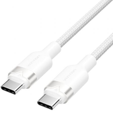 art_ven-cab20trdwh_1.jpg Cable USB 2.0 Tipo-C 3A Vention TRDWH/ USB Tipo-C Macho - USB Tipo-C Macho/ Hasta 60W/ 480Mbps/ 2m/ Blanco - Imagen 1