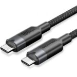 Cable USB 3.2 Tipo-C 5A Vention TRGBH/ USB Tipo-C Macho - USB Tipo-C Macho/ Hasta 100W/ 10Gbps/ 2m/ Negro
