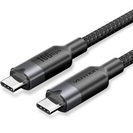 art_ven-cab20trgbh_1.jpg Cable USB 3.2 Tipo-C 5A Vention TRGBH/ USB Tipo-C Macho - USB Tipo-C Macho/ Hasta 100W/ 10Gbps/ 2m/ Negro - Imagen 1